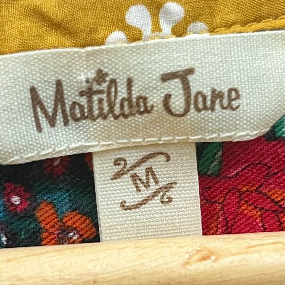 Matilda Jane Fa La La Floral Gingham Shirt Dress Long Sleeve Button Down - Picture 8 of 12